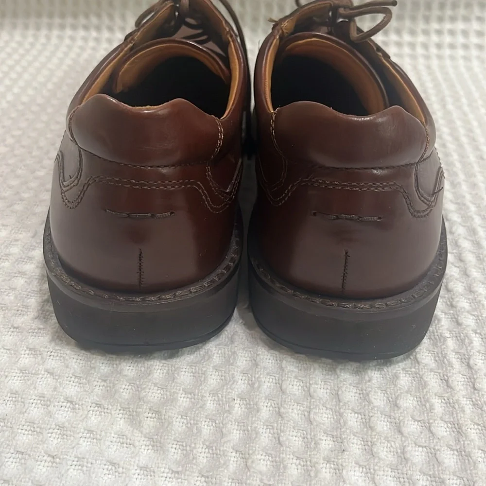 Ecco Men's Oxford Brown Leather Dress Shoes